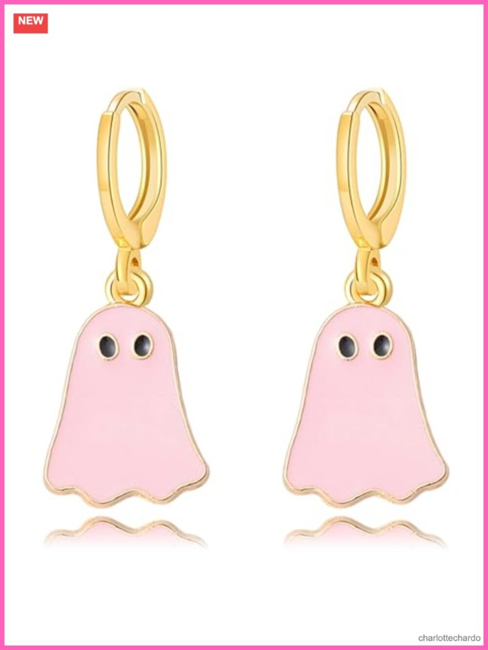 Ghost Huggie Hoop Earrings Alloy Halloween Party Jewelry